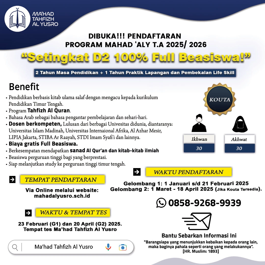Description of Program Ma'had 'Aly Full Beasiswa